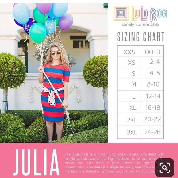 Lularoe Julia Dress 2XL - Picture 4 of 4